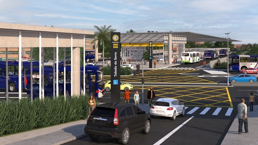 Terreno irá abrigar ainda terminal de ônibus para receber passageiros de Embu das Artes, Itapecerica da Serra, Embu-Guaçu, Juquitiba e São Lourenço da Serra. Divulgação/PMTS