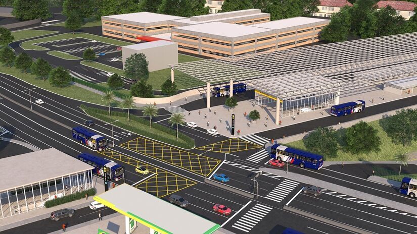Prefeitura de Taboão da Serra divulgou imagens da futura estação do Metrô da cidade. Divulgação/PMTS