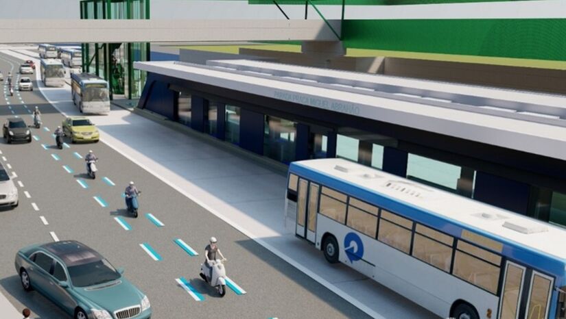Projeto do futuro BRT Radial Leste, divulgado pela Prefeitura de São Paulo/Divulgação/PMSP