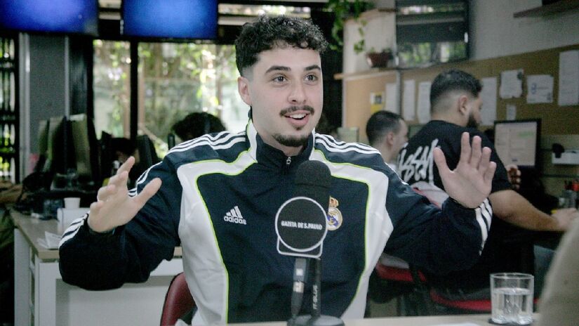 Com mais de 190 mil seguidores no TikTok e mais de 82 mil no Instagram, o influenciador de futebol Caio Cascino foi o convidado do podcast G+ Esportes, apresentado por Leonardo Sandre - (Thiago Neme/Gazeta de S.Paulo)