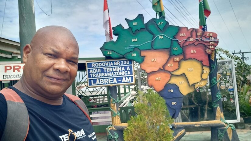 Carlos Dias pouco antes da largada no sul do Amazonas/Divulgação
