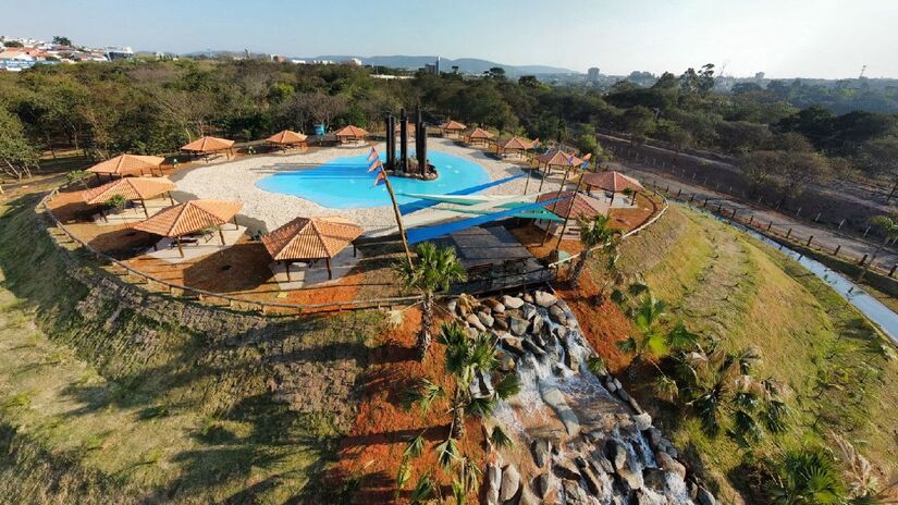 O espaço é de 330 mil m&#xB2; no Espaço das Águas, trazendo a natureza como a grande estrela - (Divulgação/Prefeitura de Jundiaí)
