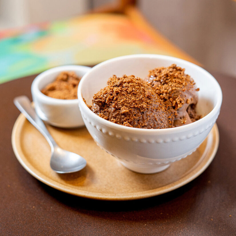 Tchocolath - sorvete Artesanal Tchocolath (R$ 28,60), que tem sabor de pão de mel. Foto: Divulgação