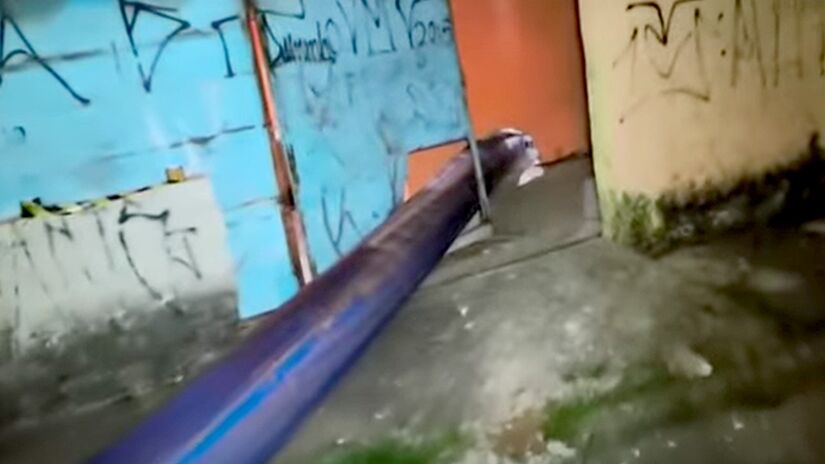 Casa da idosa fica na esquina das ruas Eugênio Negri e Melchor Barbosa, no bairro Jardim Zaíra / Reprodução/SBT