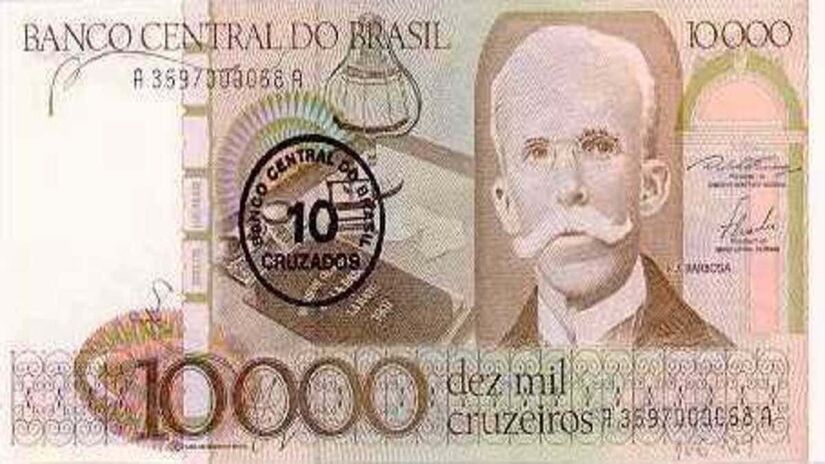 Cruzeiro (Cr$): Retornou em 1970 e permaneceu até 1986 - imagem: Banco Central do Brasil