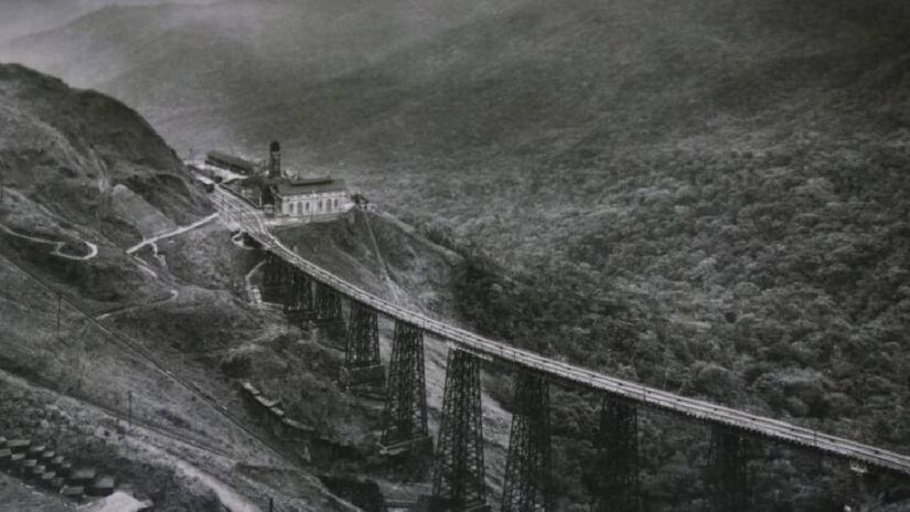 Panorama da ferrovia na Serra do Mar (viaduto da Grota Funda, 1898) | Divulgação | MRS 