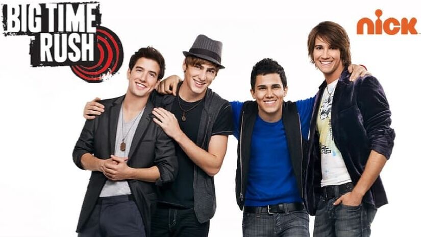 Quatro jovens que jogam hóquei são convidados a formar uma boy band chamada Big Time Rush e aceitam a empreitada - (Divulgação/Nickelodeon)