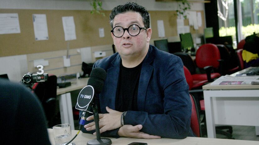 Marcos Braga, empreendedor, publicitário e CEO do Amigos do Mercado durante entrevista à Gazeta. 