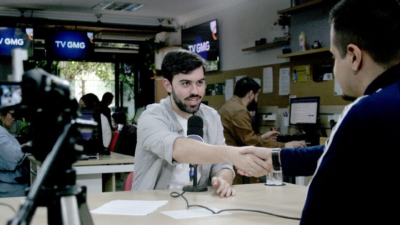 Em entrevista ao podcast G+ Esportes, da TV GMG, na Gazeta de S.Paulo, o profissional revelou bastidores do clube que está na semifinal da Copa do Brasil e passa por um momento delicado financeiramente - (Thiago Neme/Gazeta de S.Paulo)