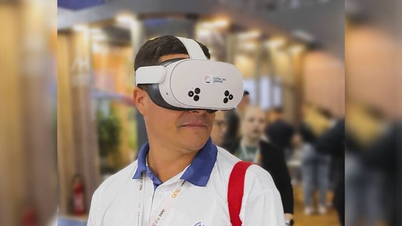 Uma das atrações é a possibilidade de experimentar as atrações do Thermas dos Laranjais em realidade virtual | Divulgação