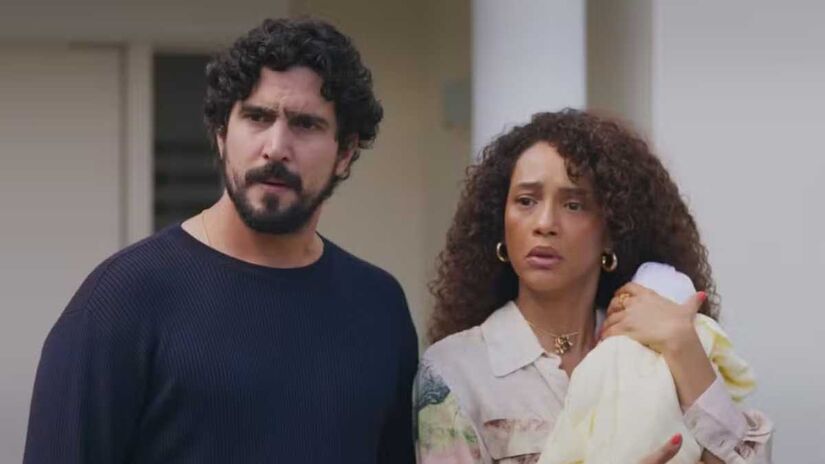 'Você quer entregar o meu neto para a adoção?', reagirá a empresária, chocada com a escolha da filha; será que Raquel vai deixar? Fotos: Reprodução/TV Globo