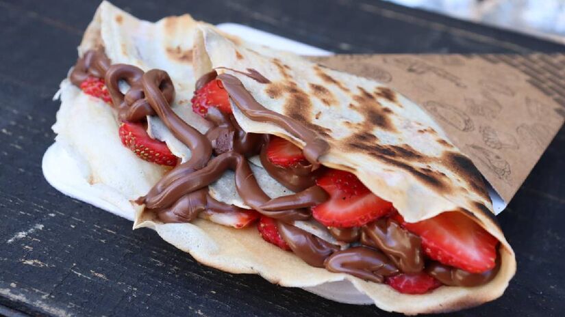 Crepe com morango é um dos destaques do evento | Divulgação/GA Assessoria de imprensa