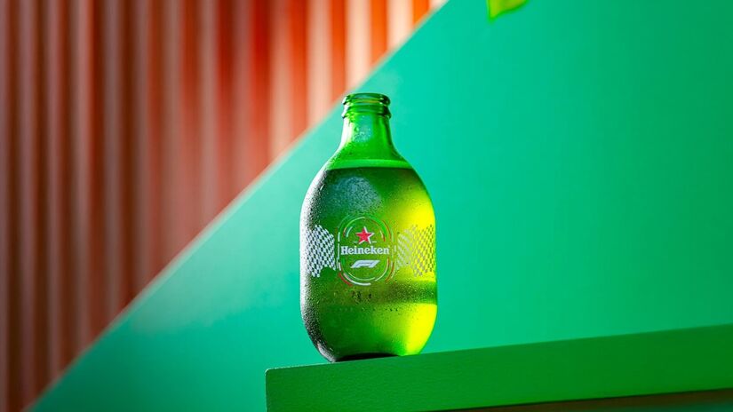 Heineken lançou uma garrafa exclusiva inspirada na Fórmula 1 (F1).