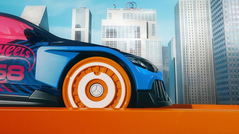 Um carro e uma obra de arte CLA Hot Wheels no universo da criatividade | Divulga&ccedil;&atilde;o/Mercedes-Benz