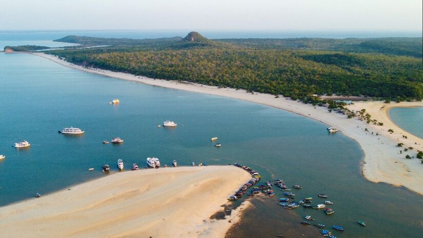 Conhecida como o "Caribe Brasileiro", a região se destaca pelas praias de água doce formadas às margens do rio Tapajós.
Foto: Augusto Miranda/Ag. Pará