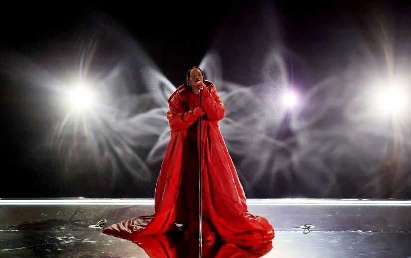 Show de Rihanna no SuperBowl é considerado um dos maiores de todos os tempos. Foto: Reuters/Folhapress