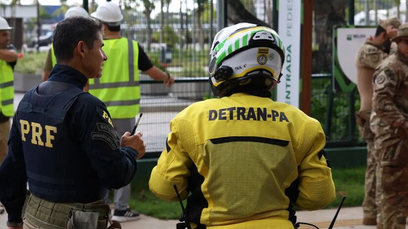 Agentes fazem simulação de segurança para a COP30 em Belém. Fotos: Agência Pará