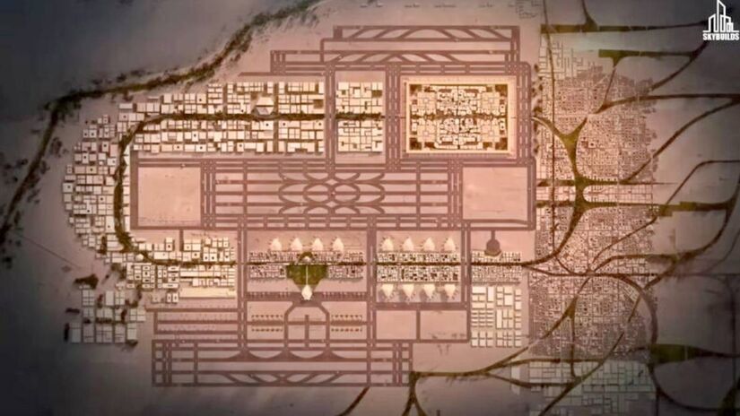 Aeroporto contará com seis pistas de pouso e integração com áreas residenciais, de lazer e serviços, fazendo com que a região se transforme em uma aerotrópole - Divulgação/Foster + Partners