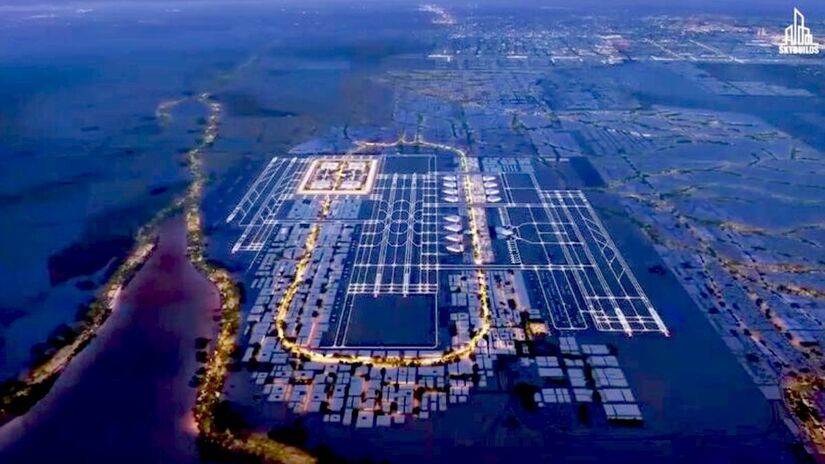 Aeroporto também gerará cerca de 15 mil empregos, ajudando a impulsionar a economia local e atender ao crescimento da população da capital, que tem expectativa de chegar a 20 milhões de habitantes até 2030 - Divulgação/Foster + Partners