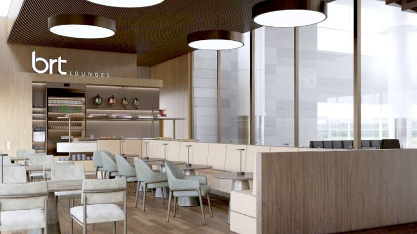 Esse é o sexto da marca no Brasil e opera com acesso pela plataforma Dragonpass - Divulgação/BRT Lounges