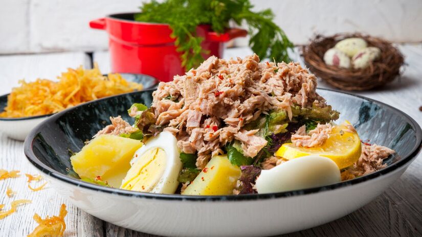 2. Atum (34,7 gramas de proteína a cada 100 gramas)