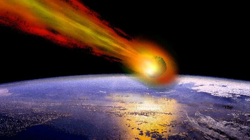 O asteroide espalhou detritos ao redor do globo. Imagem: Domínio público