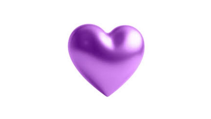 Coração roxo: simboliza empatia, espiritualidade e, em alguns contextos, causas solidárias.