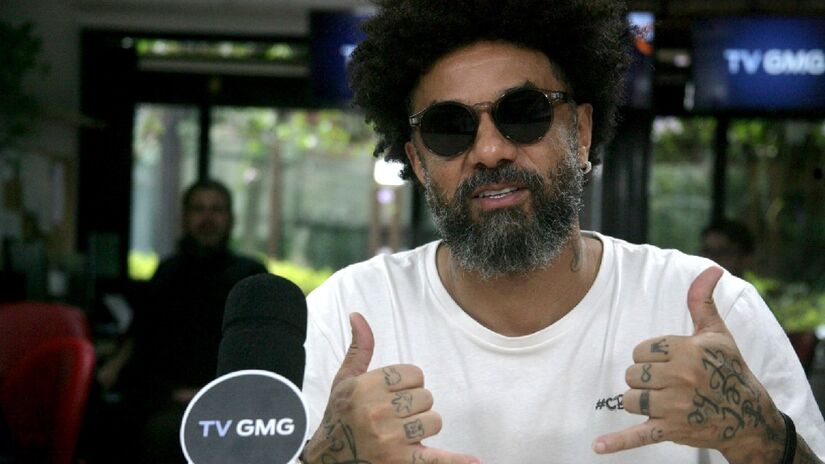 Conhecido também por um gol histórico sobre o São Paulo, no Paulistão de 2009, o ex-jogador esteve na Gazeta em entrevista ao G+ Esportes, da TV GMG - (Thiago Neme/Gazeta de S.Paulo)