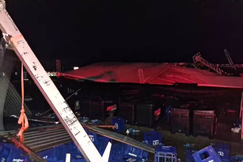 Segundo a Defesa Civil, rajadas de vento chegaram a 95 km/h. /Divulgação/Defesa Civil