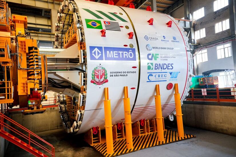 Com tecnologia avançada, o equipamento conta com 133 metros de comprimento, 11,67 metros de diâmetro e peso total de 2.600 toneladas. Foto: Divulgação/Governo de SP