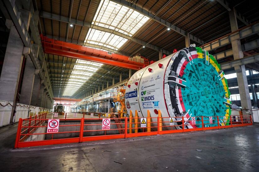 Equipamento, conhecido popularmente como tatuzão, será o maior da América Latina, superando as dimensões da tuneladora Cora Coralina. Foto: Divulgação/Governo de SP