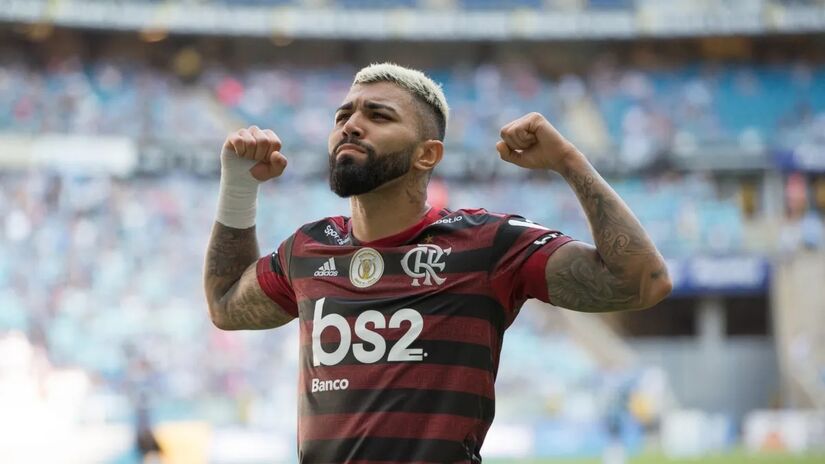Gabigol se tornou um herói flamenguista, empatando e virando a partida, garantido o bicampeonato em 2019 - (Alexandre Vidal/Flamengo)