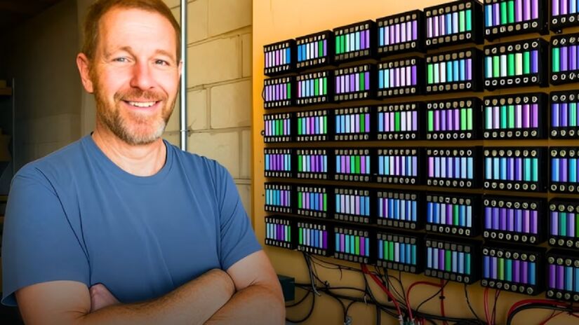 Nenhuma bateria teve que ser descartada durante o projeto. Imagem: Reprodução/Facebook/The Business Man