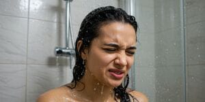 O tempo e a temperatura da agua influenciam para manter a saúde da pele - imagem gerada por IA