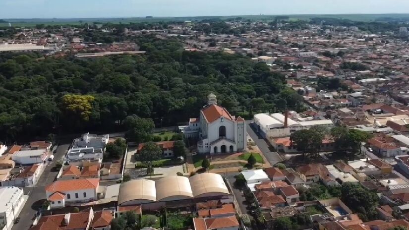 Alguns destaques são as plantas ornamentais que enfeitam os espaços públicos, como as praças e jardins decoradas com roseiras - (Reprodução/YouTube Renato Rezende Drones)
