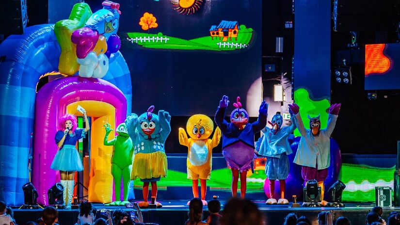 Galinha Pintadinha sobe ao palco em Osasco com espetáculo repleto de músicas que marcaram gerações infantis | Foto/Alisson Demetrio