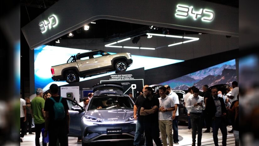BYD domina o Salão do Automóvel e consolida sua força no Brasil, após superar Honda, Toyota e Renault nos emplacamentos de outubro | Yuri Villaça/Gazeta S.Paulo