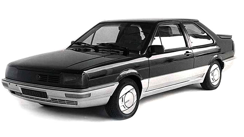 O Santana Tecno II, apresentado no Salão do Automóvel de 1984, impressionou com tração integral, freios ABS e painel digital | Divulgação/Volkswagen