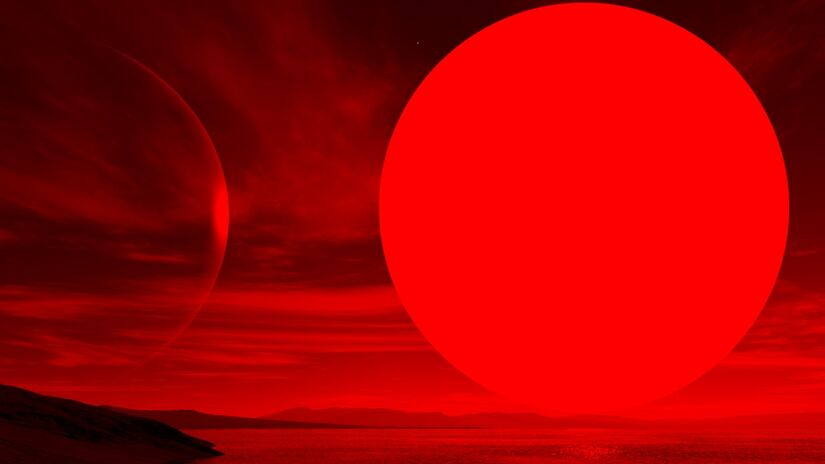 O Sol vai crescer tanto que vai poder ser visto desse tamanho de Titã, lua de Saturno. Imagem: Юрий Д.К./Wikimedia Commons