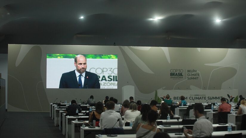 Príncipe William discursou durante a pré-COP30/Toninho Castro/Gazeta de S.Paulo