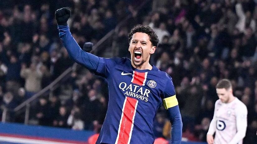 Marquinhos (PSG) disputa por uma vaga na seleção da temporada.

/Foto: Reprodução/Instagram