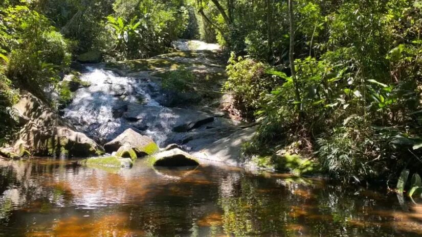 O Núcleo Engordador, na zona norte de São Paulo, faz parte do Parque Estadual da Cantareira e reúne mata atlântica preservada, trilhas e cachoeiras em plena capital (Foto:  Sec. de Meio Ambiente/Reprodução)