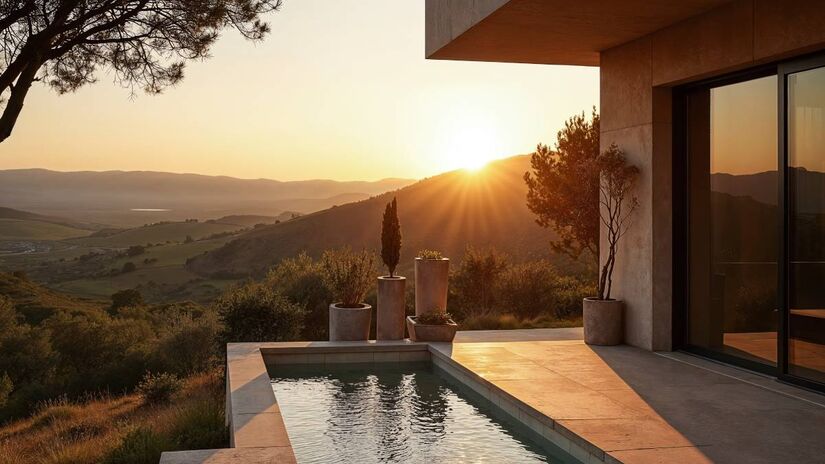 A fachada que recebe sol direto tende a aquecer mais os ambientes. Quartos voltados para norte e oeste ficam mais quentes. Mesmo ap&oacute;s a constru&ccedil;&atilde;o, &eacute; poss&iacute;vel reduzir o impacto do calor com brises e cortinas t&eacute;rmicas. Fotos: Freepik