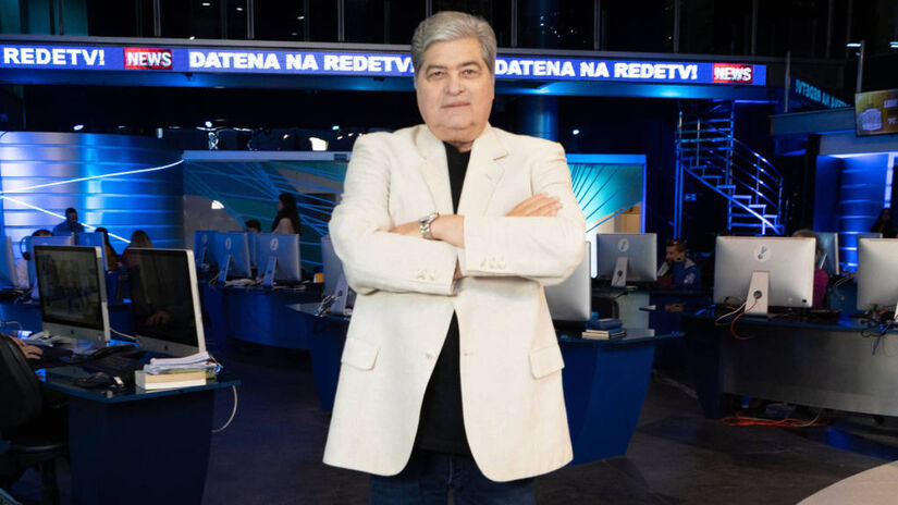 Datena &eacute; conhecido pela sua popularidade e sinceridade durante os seus programas. Foto: Isadora Tricerri/RedeTV!