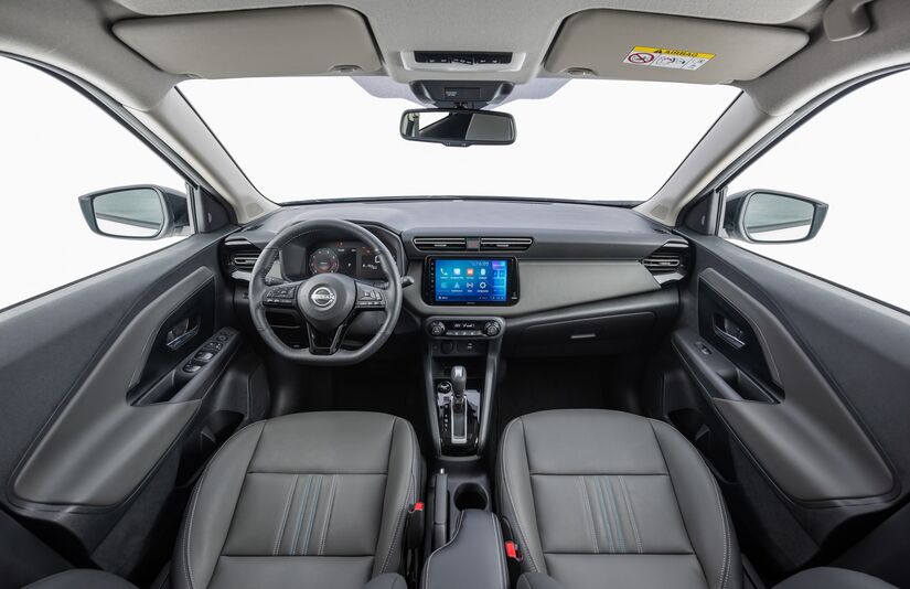 No topo de linha Exclusive, os bancos t&ecirc;m acabamento premium em dois tons, com costuras contrastantes. Foto: Divulga&ccedil;&atilde;o