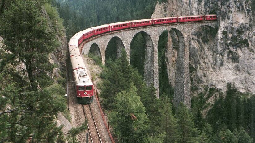 Viaduto Landwasser, Filisur, Suiça. Imagem: Martin Hawlisch (LosHawlos)/Wikimedia Commons