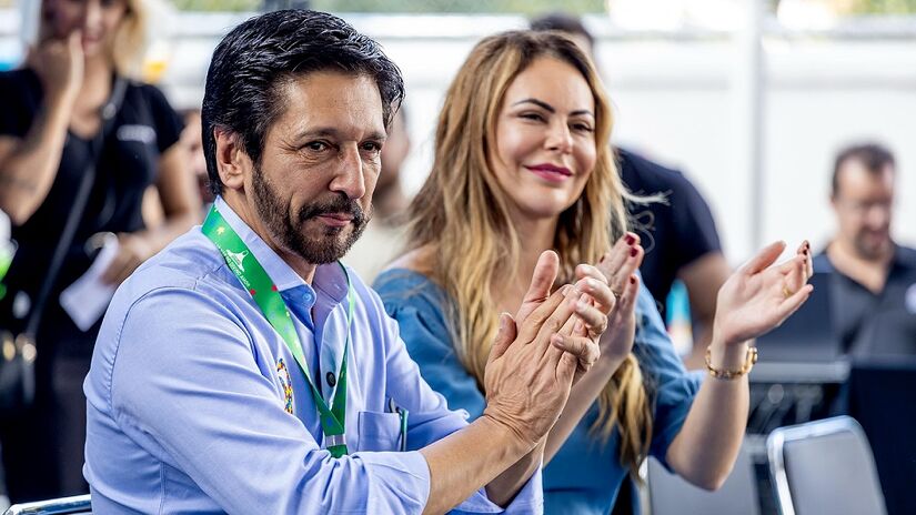 Ricardo Nunes e Regina durante uma agenda pública/Reprodução/Instagram