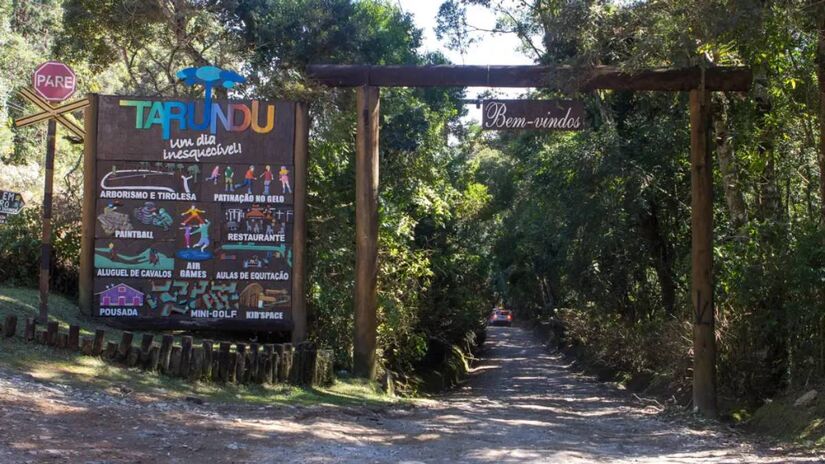 A caminhada guiada pela Serra da Mantiqueira mostra araucárias centenárias, cachoeiras e termina em um mirante onde os visitantes fazem piquenique ao entardecer. Foto: Divulgação