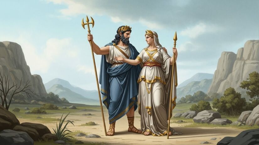 A palavra "sósia", tão comum no português brasileiro, tem raízes que remontam à Roma Antiga. No século III a.C., o dramaturgo Plauto apresentou ao público a peça Anfitrião, uma comédia que brincava com as trocas de identidade. Foto: Reprodução IA