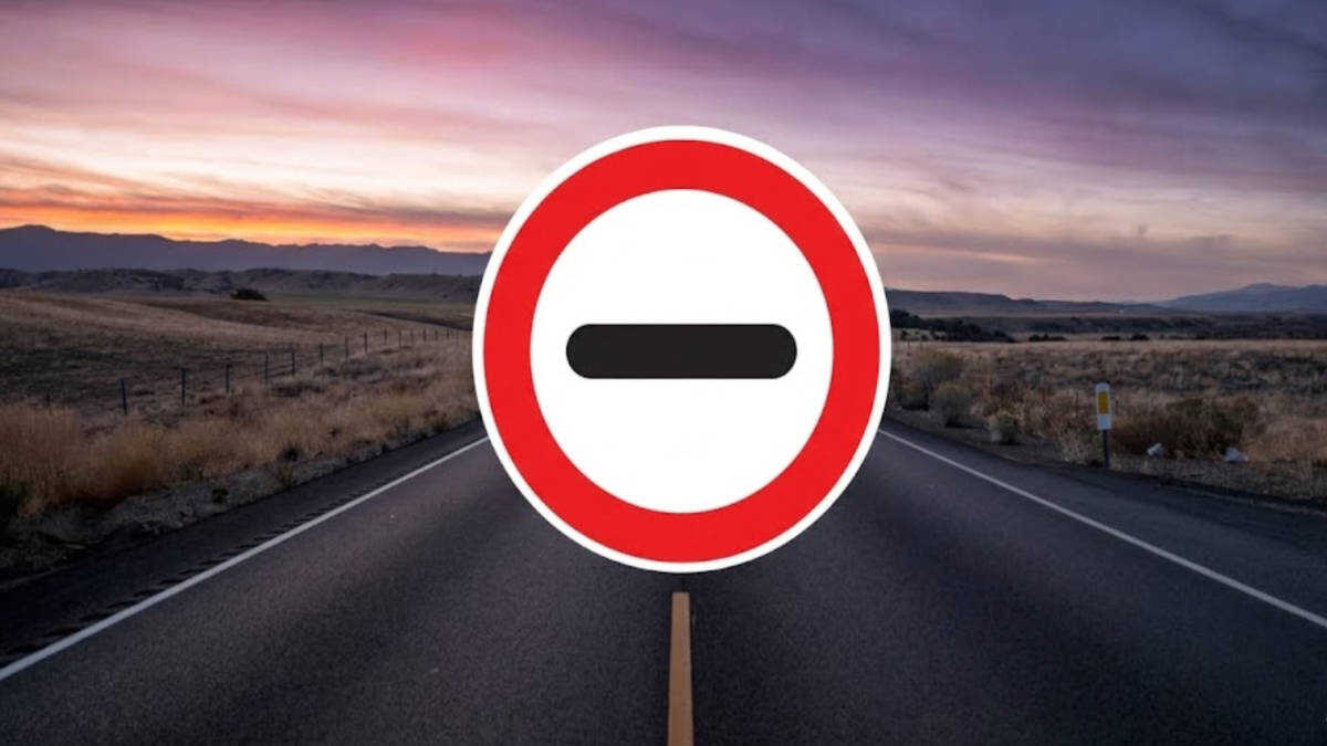 O que significa esta placa de trânsito com uma linha horizontal preta e por que ela é importante